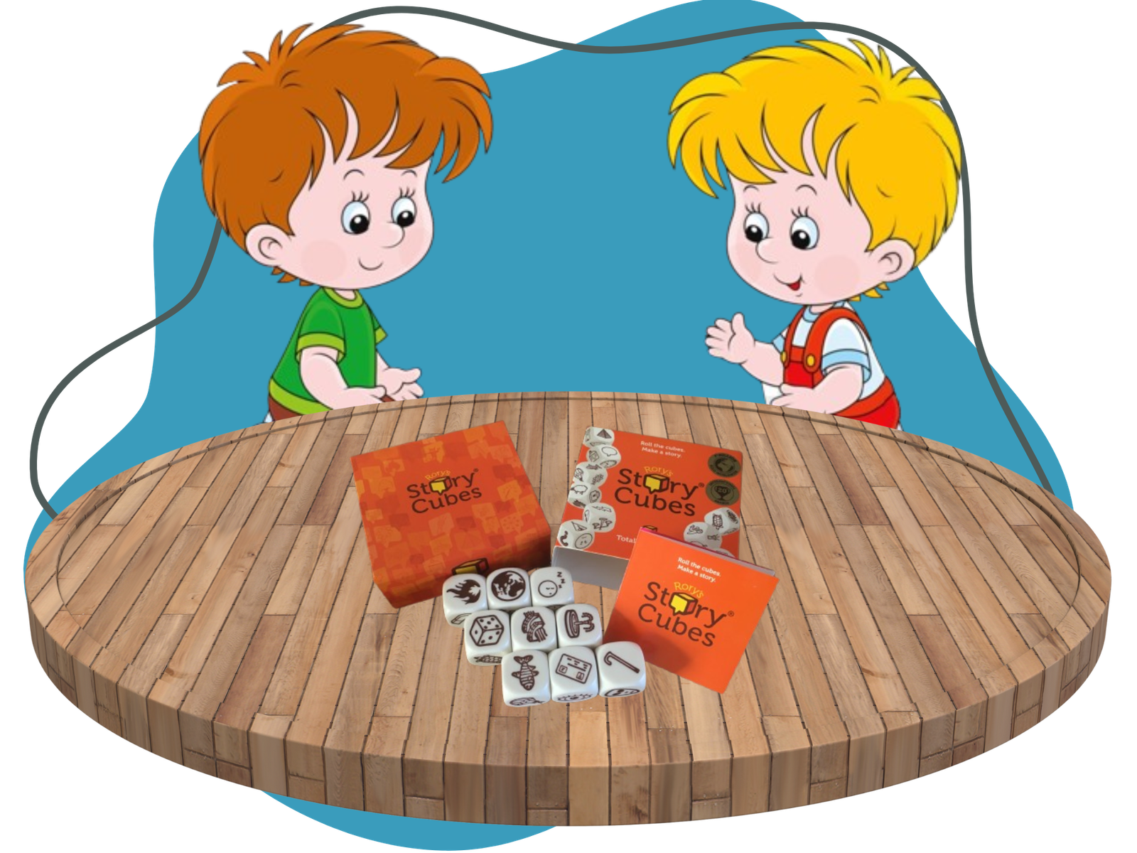 Niña, juegos para niños, diversión story cubes Niña, juegos para niños, diversión story cubes